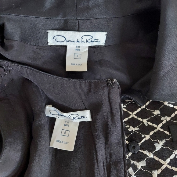 ◇$4,500 OSCAR DE LA RENTA BLK WHT TWEED JACKET DRESS SUIT 6 - Picture 11 of 15